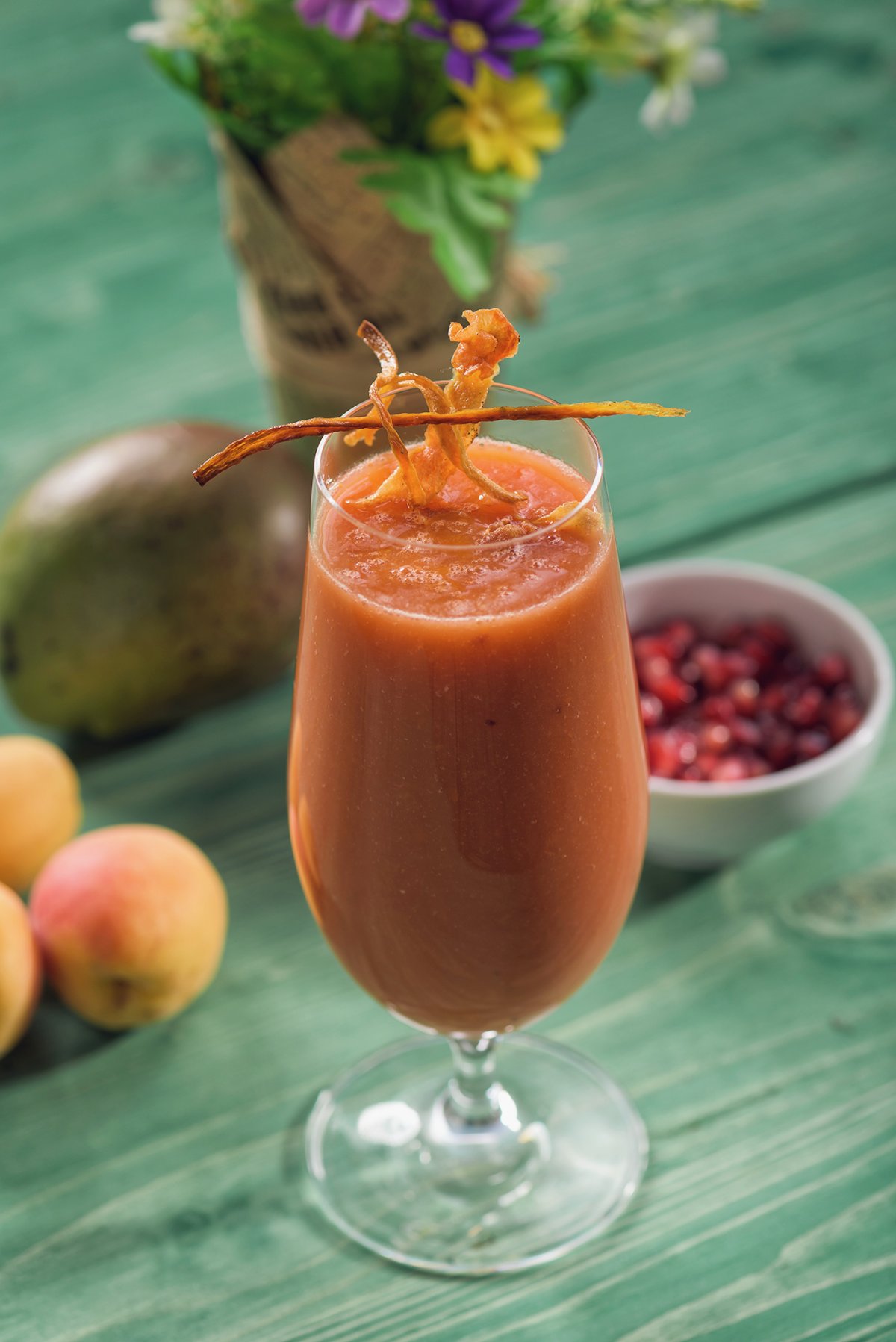 Smoothie de Mango, Caise si Rodie