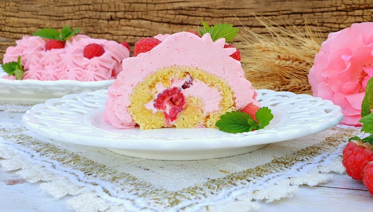 Mini rulada cu zmeura